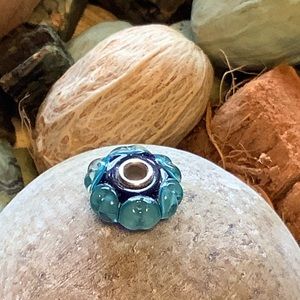 Trollbeads Blue Teal Glass Bead